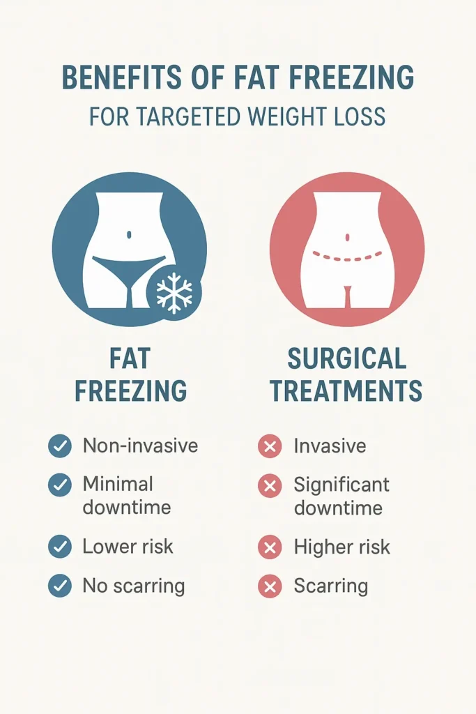 graphic showing the benefits of fat freezing Greater London (Brent)