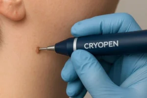 Person receiving skin tag removal Greater London (Brent)